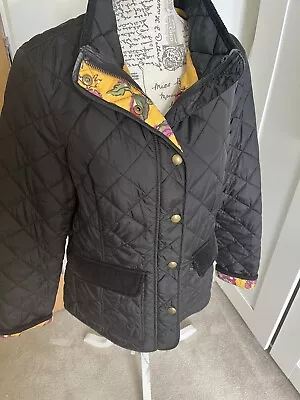 Buy JOULES MOREDALE- Padded Quilted Jacket Coat Black Size 16 Excellent Condition • 34£