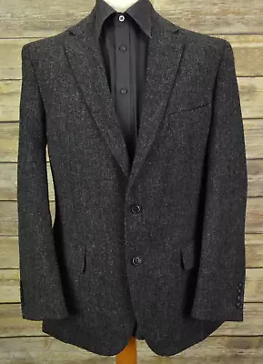 Buy Mens Marks & Spencer 42R Worsted Pure Wool Moon Tweed Grey Blazer Jacket Coat • 29.99£