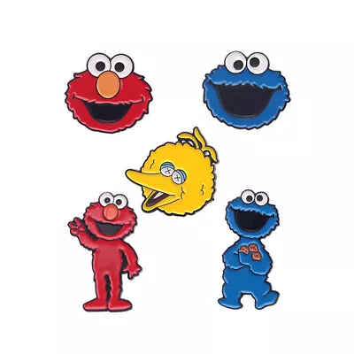 Buy 5Pcs Sesame Street Brooch Pins Badge Pin For Clothing Hats Decoration Cute Gifts • 4.07£