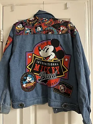 Buy Vintage Disney Mickey Patch Denim Jacket - International Mickey Brand Size M • 144.11£
