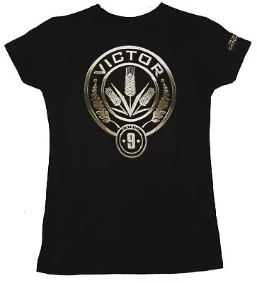 Buy Hunger Games Juniors Girls T-Shirt - District 9 Victor Triple Wheat Stalk Pic • 10.42£