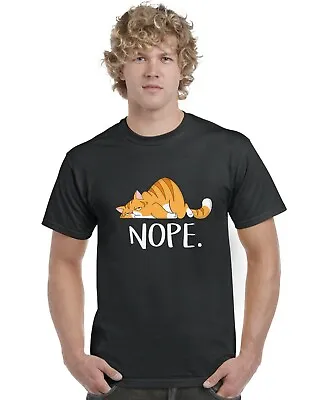Buy Nope Funny Cat Adults T-Shirt Tee Top Sizes S-XXL • 9.95£