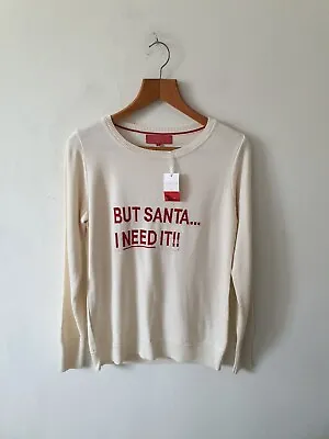 Buy Next Christmas Jumper 'but Santa I Need It!!' Size 12 Bnwt Rrp £28 • 9.99£