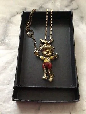 Buy Pinocchio Puppet Necklace Couture Gold Plated • 35£