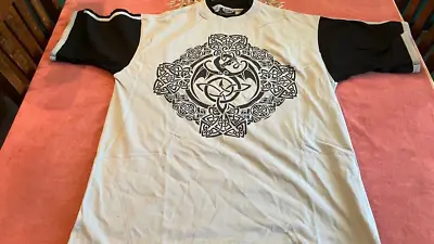 Buy Spiral  Direct Celtic Cool White Tshirt L Tribal Biker Punk Gothic Occult Tattoo • 10£
