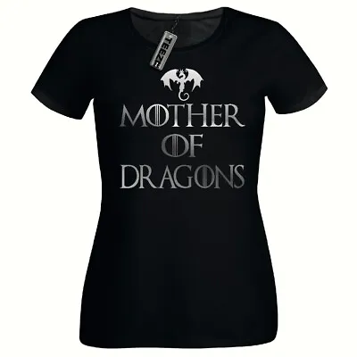 Buy Silver Mother Of Dragons T Shirt, Ladies Fitted T- Shirt,Game Of Thrones T Shirt • 9.99£