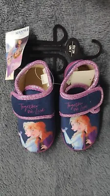 Buy Disney Frozen Slippers UK Junior Shoe Size 7 Slip On Shoes Indoor Shoes Lilac • 8.99£