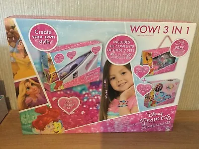 Buy Disney Princess Bumper Bead Set  New Toy Game Gift Jewellery Hair Beader Set • 14.95£