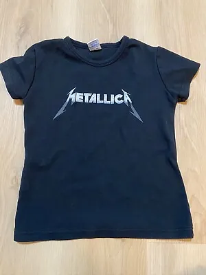 Buy Metallica T-Shirt Women's Medium Short Sleeve Crew Neck Graphic Black • 9.61£