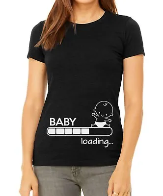 Buy BC Baby Loading Pregnancy Shirt Pregnant Baby Shower Slim Fit Best Friend Gifts • 11.04£