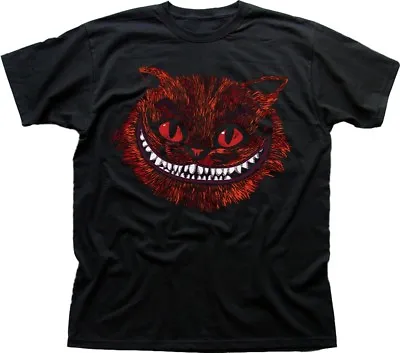 Buy EVIL CHESHIRE Cat Alice In Wonderland All Mad Here Hatter Black T-shirt 9583 • 12.55£