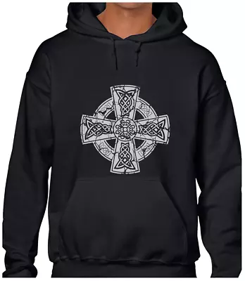 Buy Celtic Cross Vintage Hoody Hoodie Viking Norse Design Odin Thor Gothic Quality • 16.99£