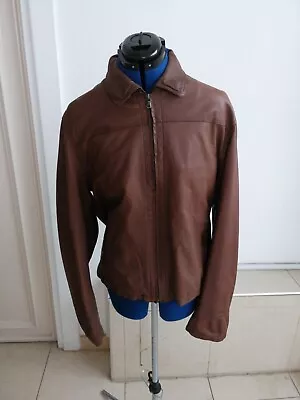Buy Mens Real Leather Jacket Biker Washed Sheep Nappa Zipper Casual Outwear Size M/L • 49.99£