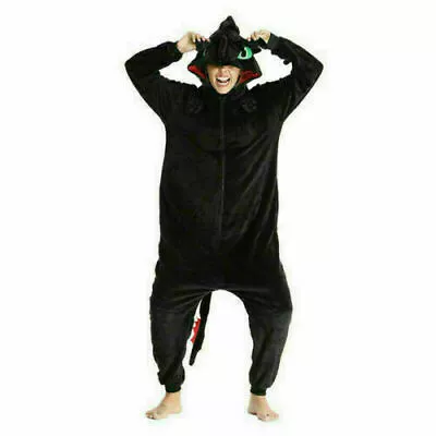 Buy How To Train Your Dragon Sleepwears Cosplay Toothless Pajamas Unisex Kigurumi T1 • 35.56£