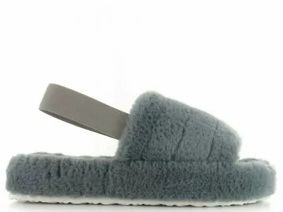 Buy *sale* Ladies Women's Ella Faux Fur Memory Foam Mule Slippers Slip On Slider • 6£