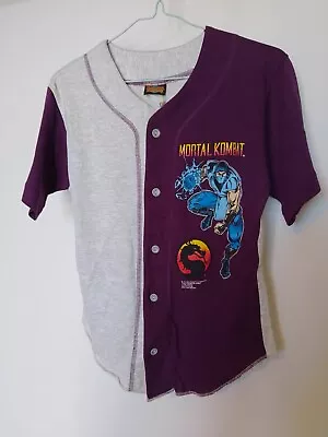 Buy Vintage Mortal Kombat 1992 Sub Zero Button Up Shirt, Tshirt Small Adult, Kids, S • 137.52£