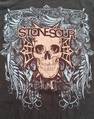 Buy STONE SOUR 2018 Tour T-Shirt Concert Metal Band Double Sided Sz Large Skull  • 12.30£