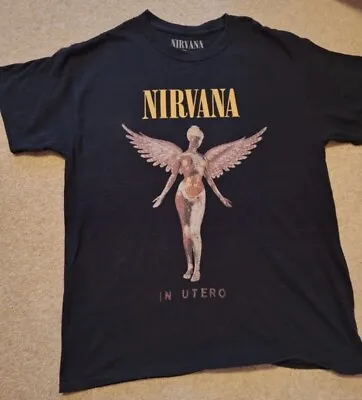 Buy Nirvana T Shirt Grunge Rock Band Merch Tee Size Small Kurt Cobain Dave Grohl • 12.95£