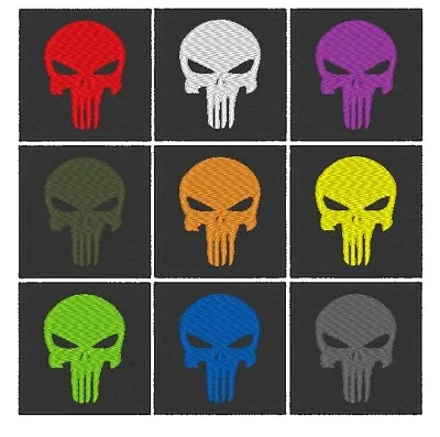 Buy PUNISHER Morale Patch 50x50mm Hook Or Sew On Backing Tactical Badge UK Made • 4.49£