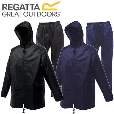 Buy Mens Regatta Waterproof Jacket And Trousers Set Rain Suit 2 Piece • 24.50£