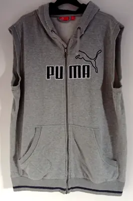 Buy Puma - Sleeveless Full Zip Hoodie - XL - Grey Marl - Excellent Condition • 16.99£