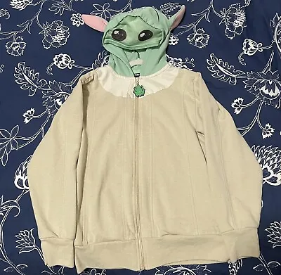 Buy Star Wars Grogu Baby Yoda Full-Zip Hoodie Youth Medium Disney Mandalorian • 7.89£