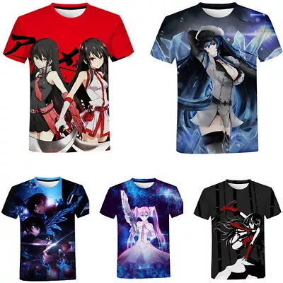 Buy Anime Akame Ga Kill Oversized 3D Printed T-shirt Men's Women Fashion Casual Tops • 10.79£