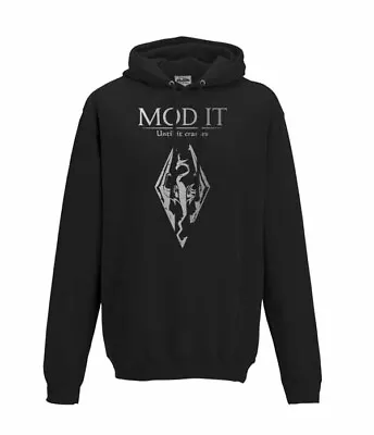 Buy Skyrim Mod It Until It Crashes Adults Hoodie - Funny - Gamer - Gaming - Geek  • 35.99£