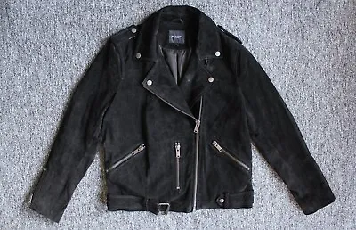 Buy Selected Femme Black Genuine Suede Jacket, 40/M, NEW! • 65£