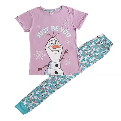 Buy Ladies Disney Frozen Olaf 'Just Be You' Official Pyjamas Size 12-14 Brand New • 6.99£