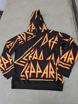 Buy Def Leppard Hoodie Logo Jumper Official 2017 Size S CHEST APPROX 46  • 14.99£