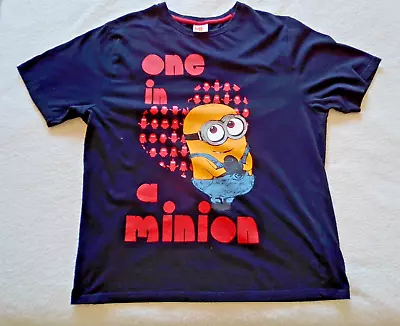 Buy Dispicable Me Official Licenced Graphic Tshirt L Navy • 4.99£
