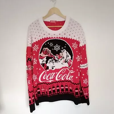 Buy Coca Cola Christmas Red Jumper UK Size Xtra Large Mens XL Coke Santa Claus • 21.99£