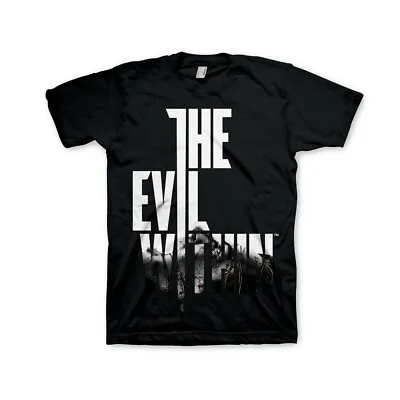 Buy Official Bethesda The Evil Within Text Logo Print Black T-shirt • 12.99£