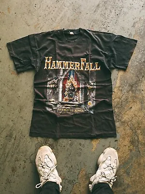 Buy Vintage Hammerfall  Legacy Of Kings  1998 Metal Band T-Shirt • 143.88£