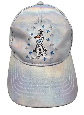 Buy Disney Parks Merch. Frozen's Olaf On A Iridescent Silver Snapback Adjustable Hat • 14.46£