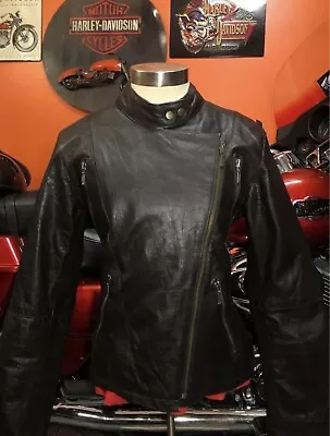 Buy Motorcycle Leather Jacket Large Women GENUINE LEATHER • 37.47£