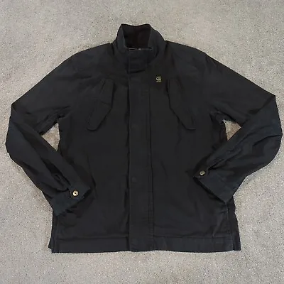 Buy G-Star Jacket Mens XL Black Peltz Overshirt Military Denim Shirt 100% Cotton • 24.97£
