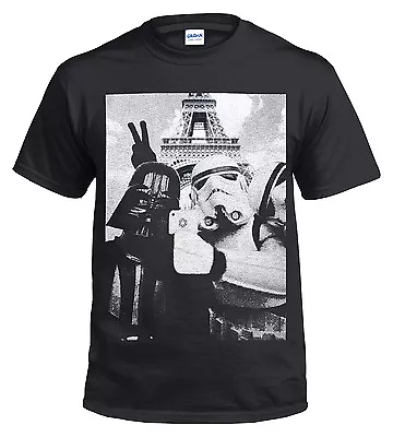 Buy New SELFIE IN PARIS Eiffel Tower T-Shirt Funny Star Wars Storm Trooper Men's Top • 10.99£