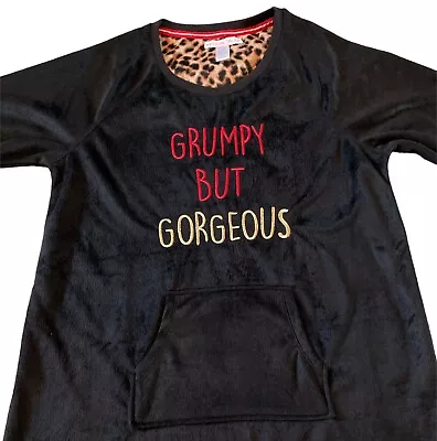 Buy René Rofé Grumpy But Gorgeous Long Sleeve Sleepwear Pajamas Black Size Small • 9.47£