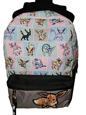 Buy Pokemon Eevee Evolutions Backpack Large Bioworld School Travel • 33.07£
