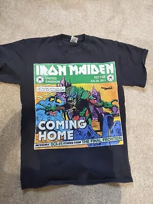 Buy Iron Maiden Final Frontier 'Coming Home' Tour 2011 Tour Shirt Mens Medium  • 18£
