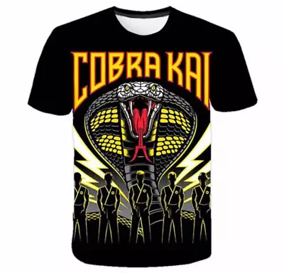 Buy Summer Kids Boys Girls Cobra Kai Martial Art TV Series 3D Print T-shirt Tops NEW • 10.99£
