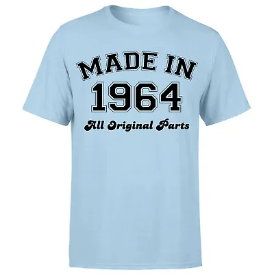 Buy Made In 1964 All Original Parts T-Shirt 58th Birthday Mens Gift Ideas • 13.49£