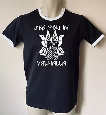 Buy See You In Valhalla Viking T-Shirt Cotton Fruit Of The Loom Man Pagan White Neck • 10.99£