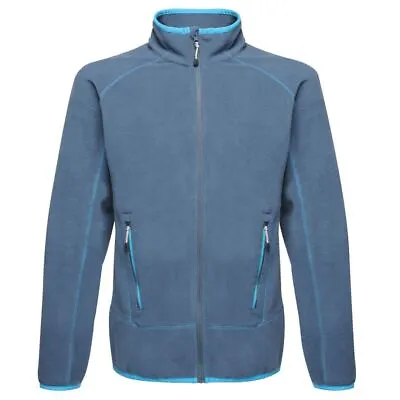 Buy Regatta Mens Ashmore Micro Fleece Full Zip Jacket Coat High Vis Pockets Outdoor • 14.99£