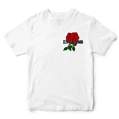 Buy England Pocket Rose T Shirt Kids Supporter Rugby Red Design Gift • 12.99£