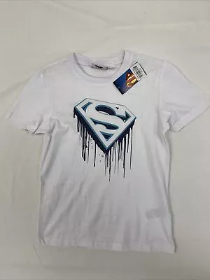 Buy Children’s Superman T-Shirt White Age 6-8 Years • 2.50£