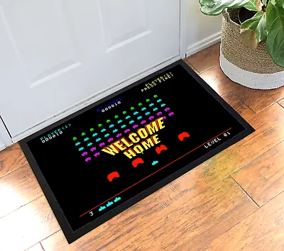Buy Retro Gaming & Space Inspired Invaders Design Welcome Home Doormat • 22.99£