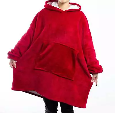 Buy Hoodie Oversized Blanket Sherpa Fleece Extra Large Giant Hooded Sweatshirt Adult • 9.99£